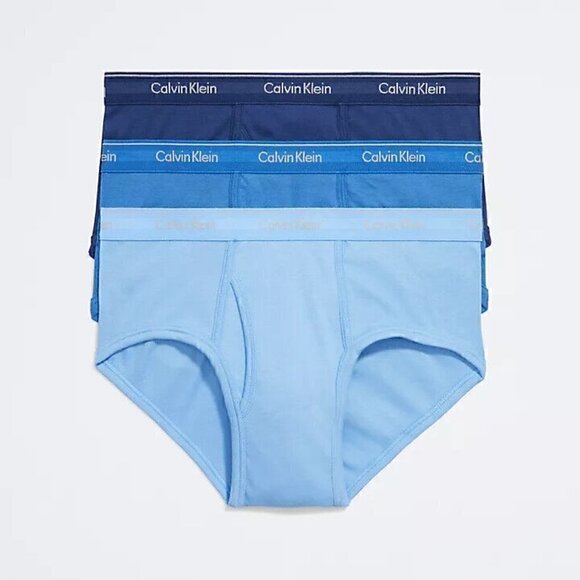 Calvin Klein‎ Men's Brief 100% Cotton Classic Fit Blue Size XXL NB3999940 - Picture 1 of 7